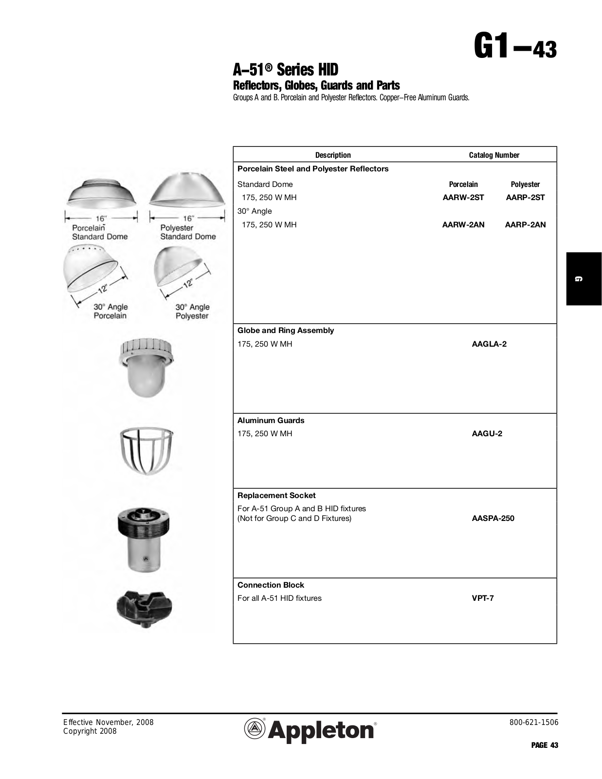 Appleton A-51 Series HID Catalog Page