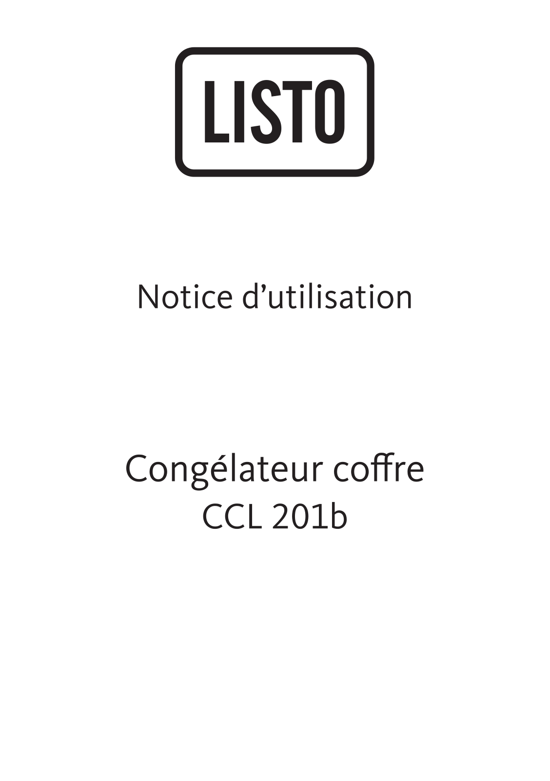 LISTO CCL 201B User Manual