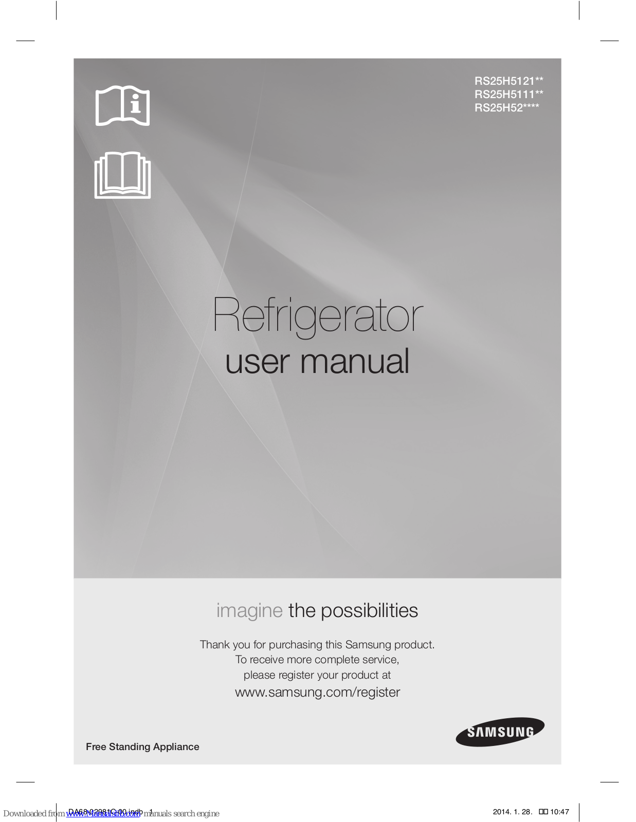 Samsung RS25H5121 SERIES, RS25H5111 SERIES, RS25H52 SERIES User Manual