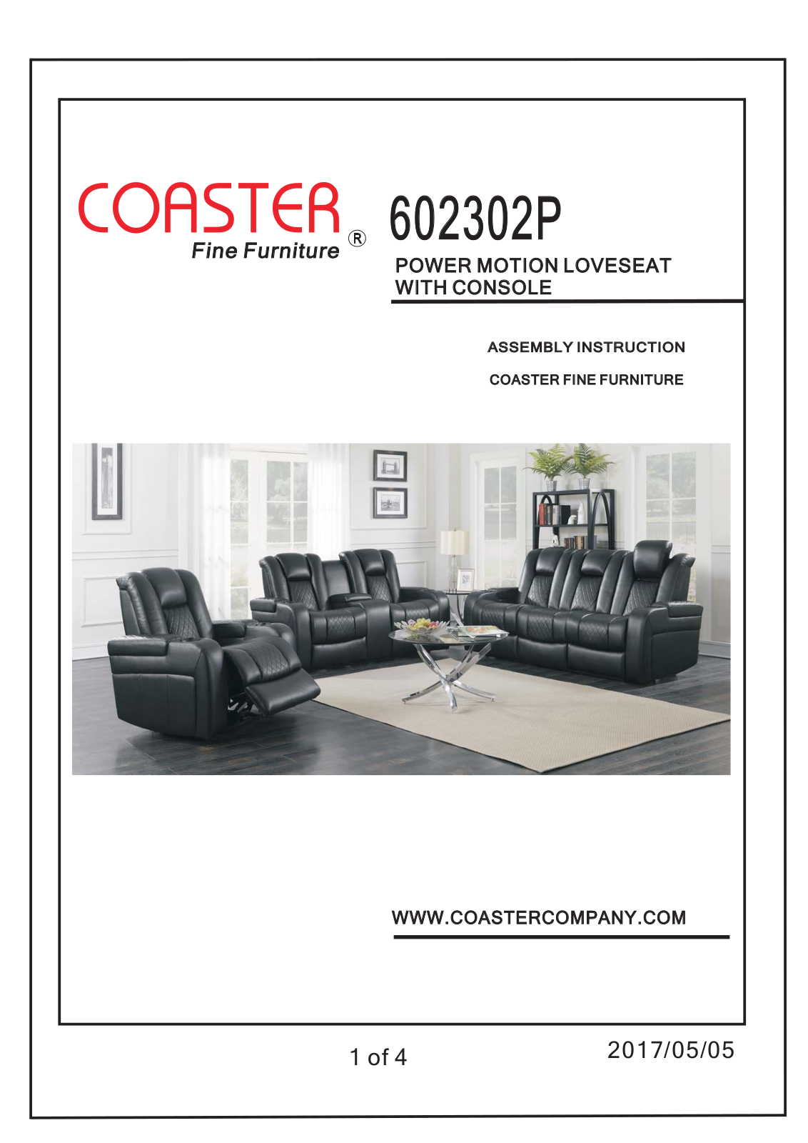 Coaster 602302P Assembly Guide - ManualMachine.com
