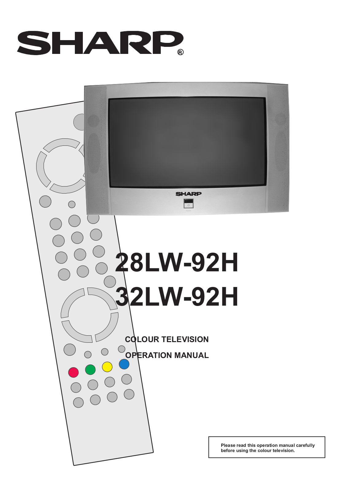 Sharp 28LW-92H, 32LW-92H Operating Manual