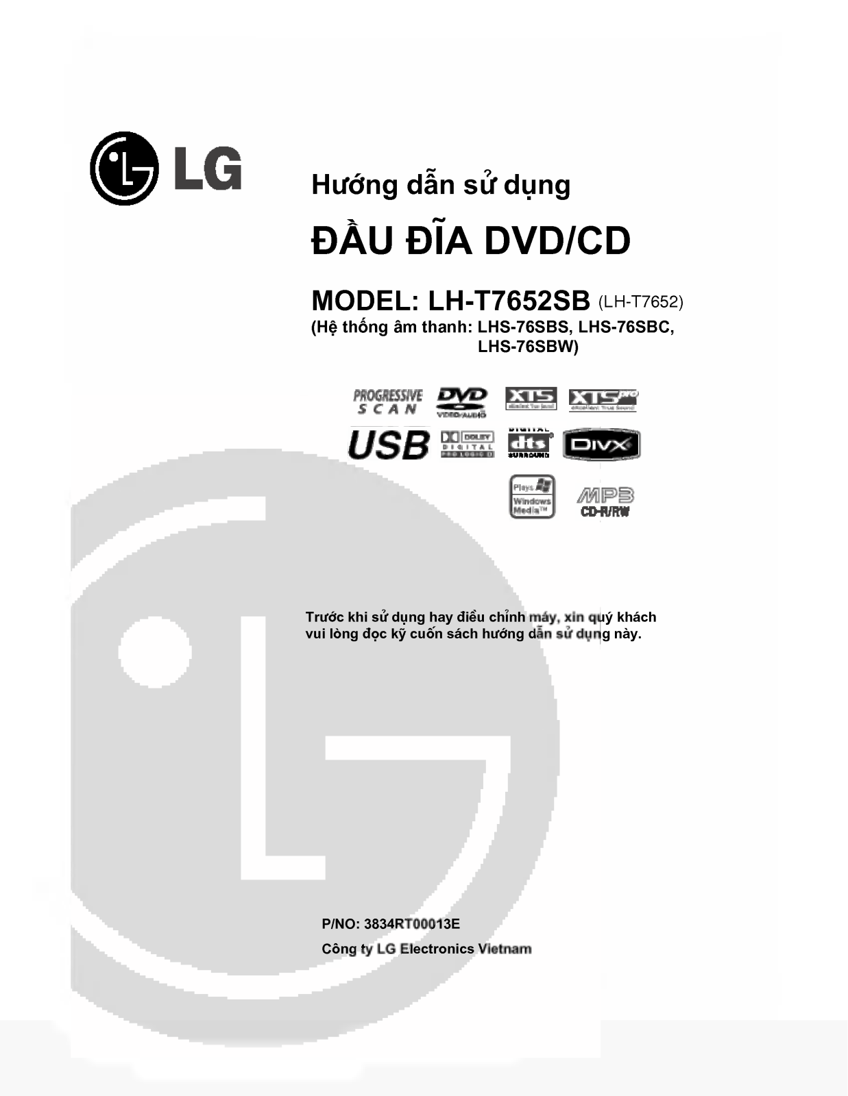 LG LH-T7652SB User Guide