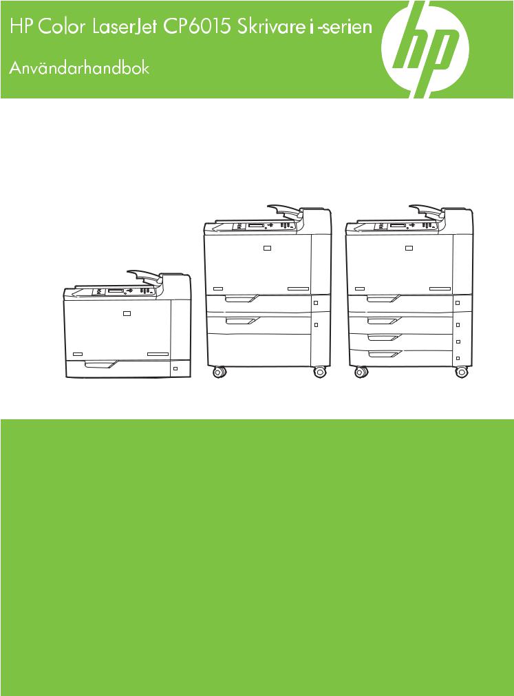 Hp COLOR LASERJET CP6015 User Manual