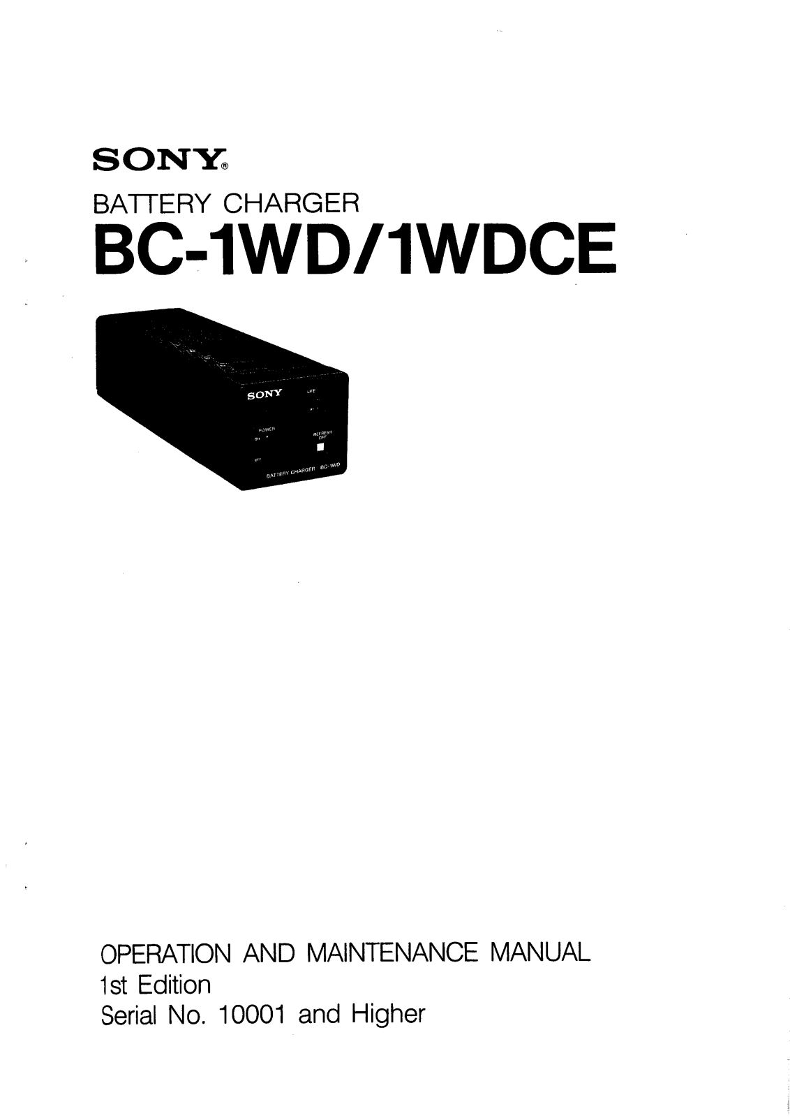 Sony BC-1-WDCE, BC-1-WD Service manual