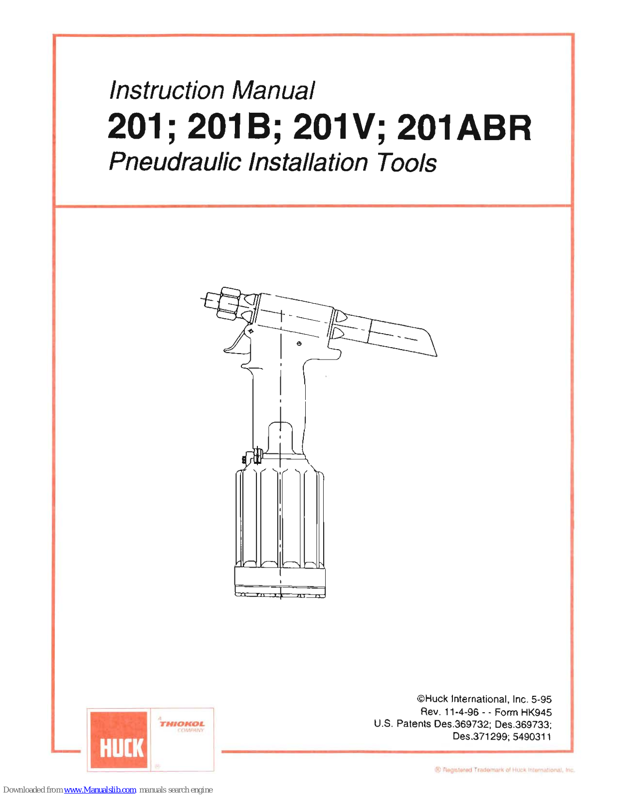 Huck 201, 201B, 201V, 201ABR Instruction Manual - ManualMachine.com