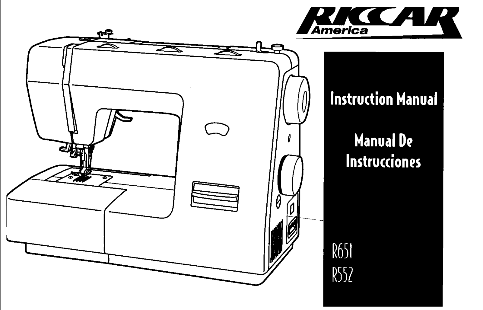 Riccar R552, R651 User Manual