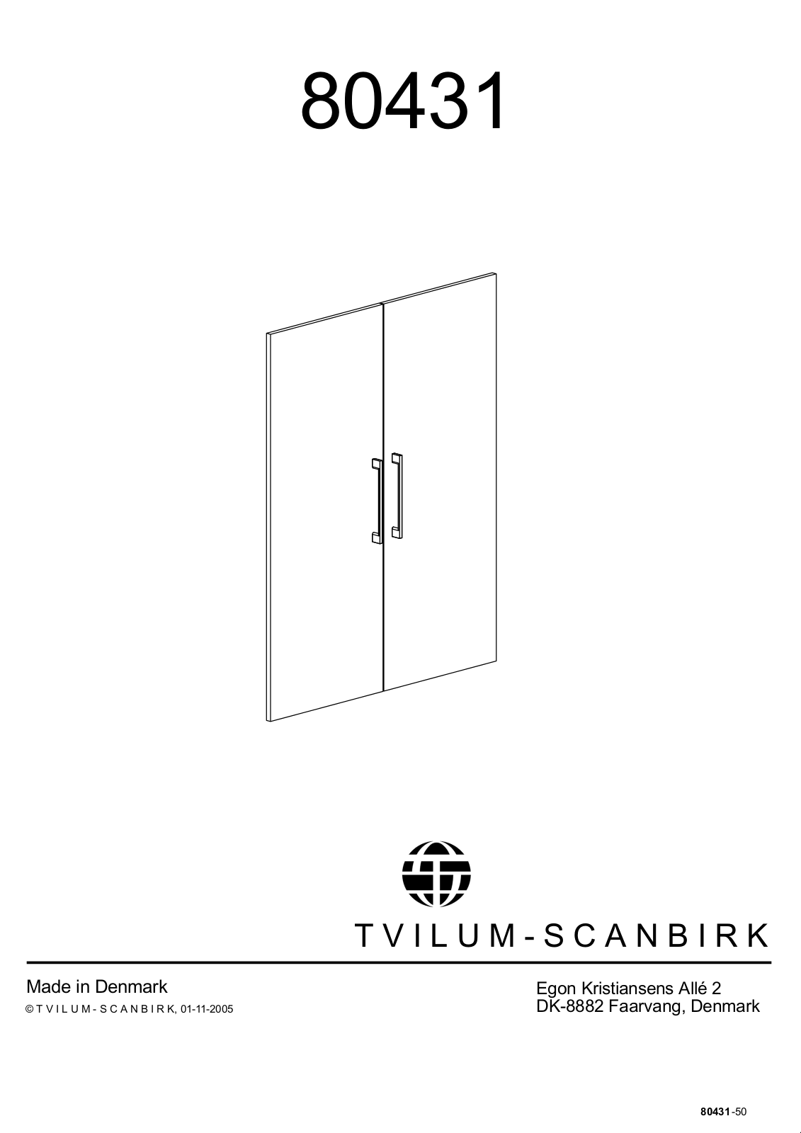 Tvilum 80431 User Manual