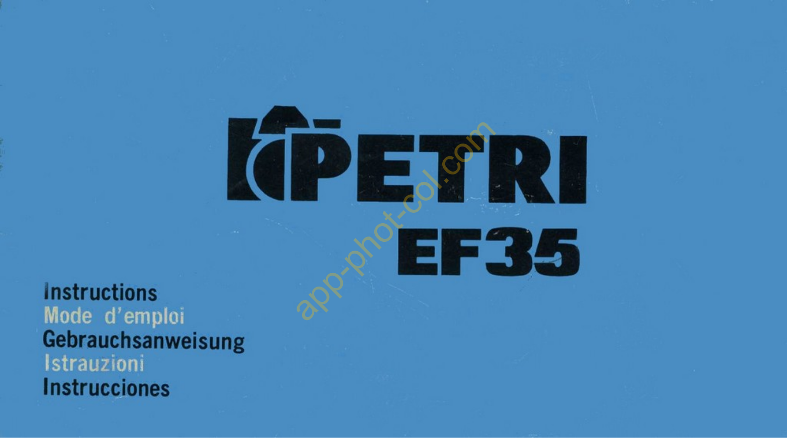 PETRI EF-35 Instruction Manual - ManualMachine.com