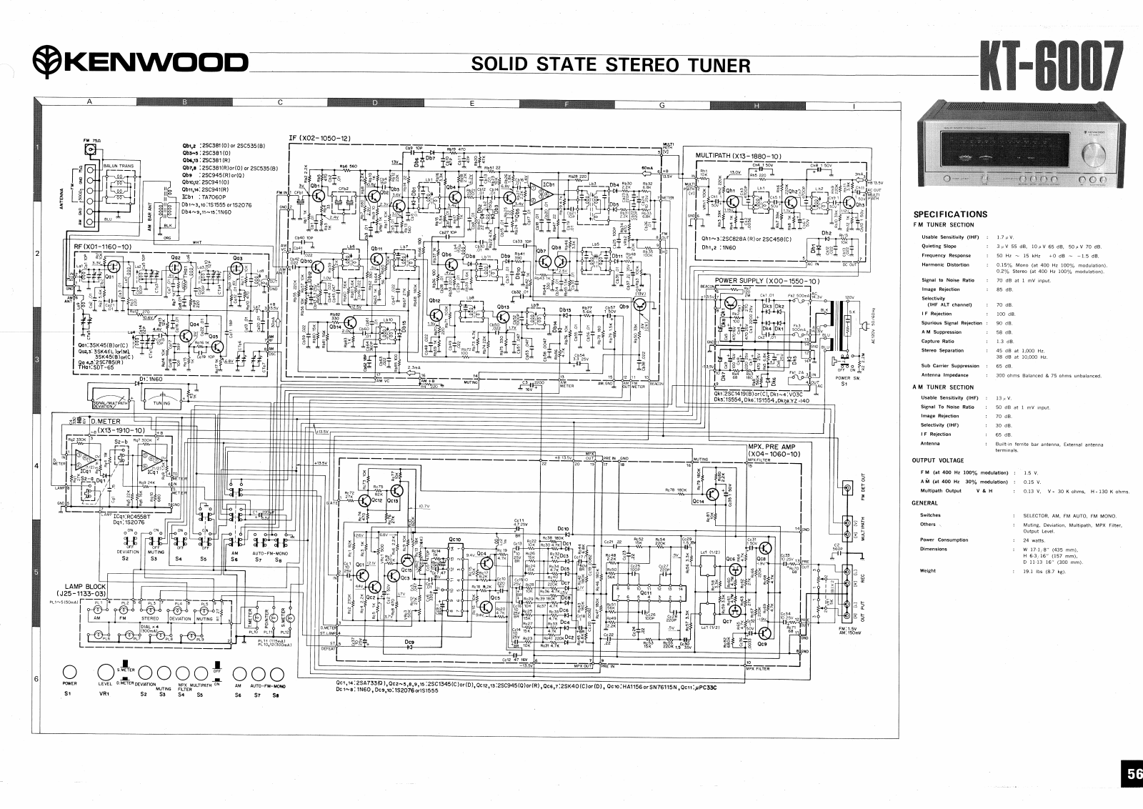 Kenwood KT-6007 Schematic