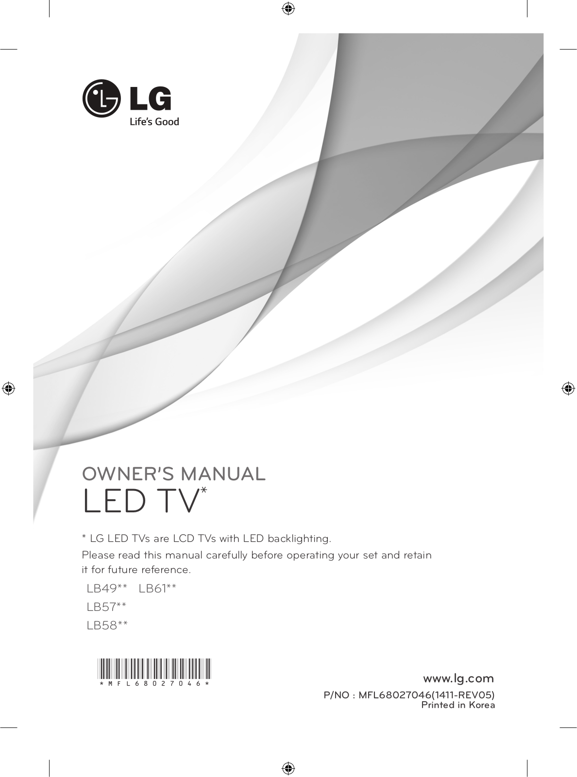 LG 32LB582V Owner’s Manual