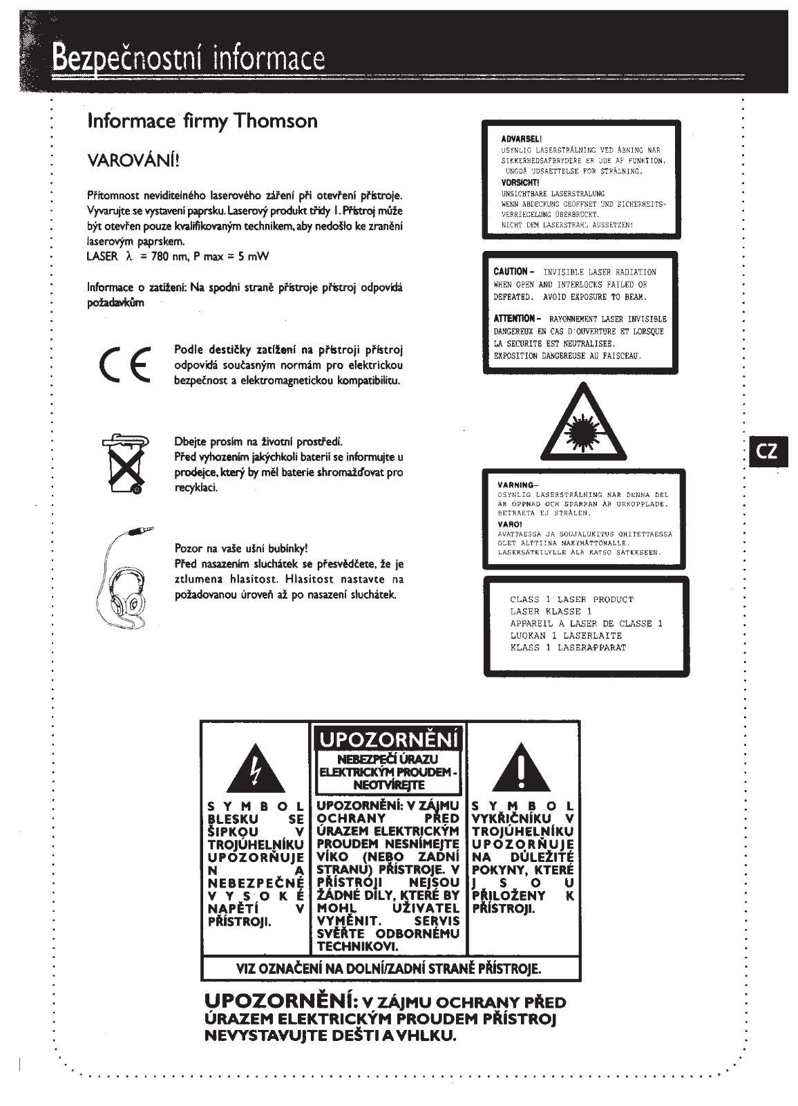 Thomson TM 9238 User Manual