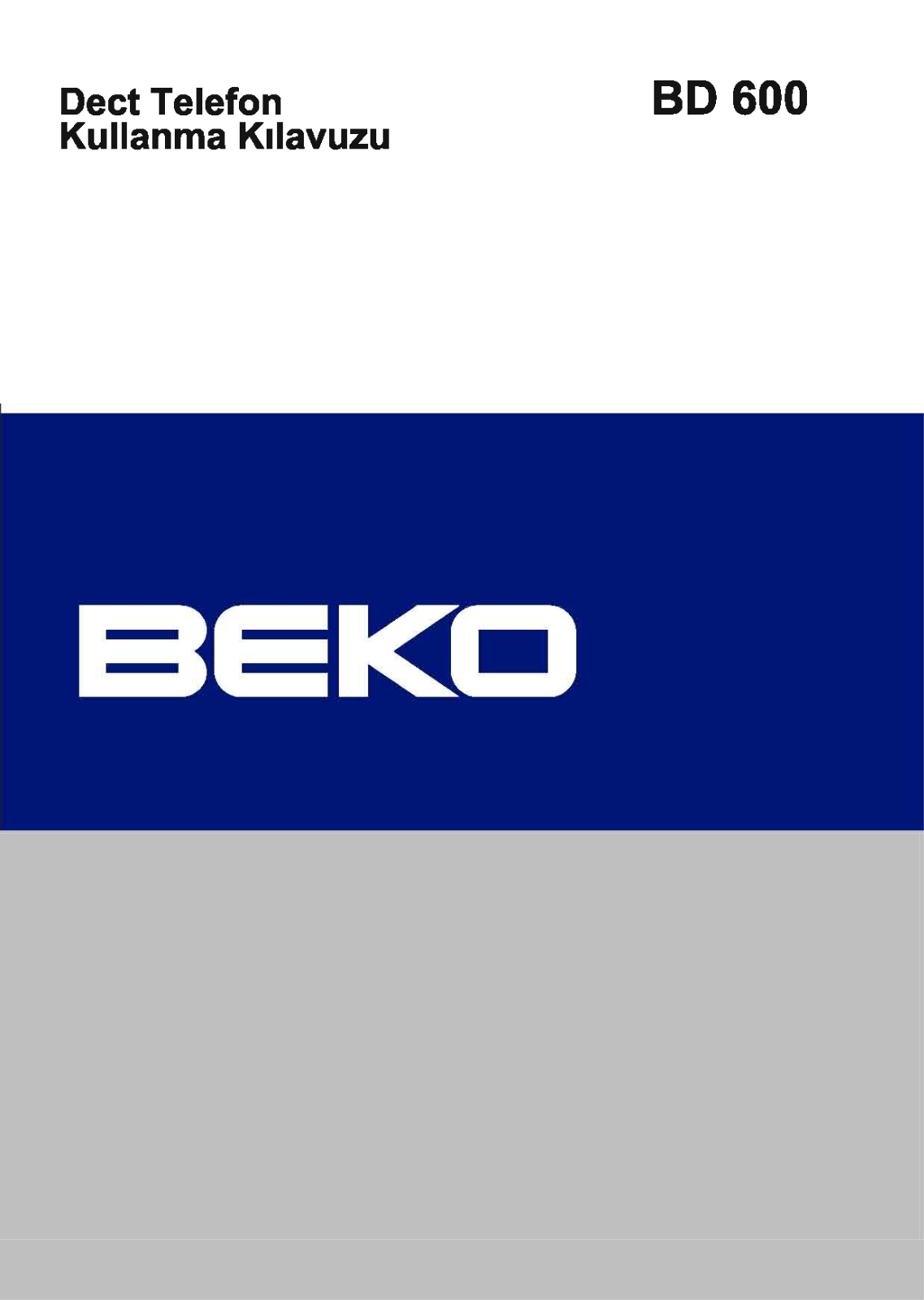 Beko BD 600 User Manual