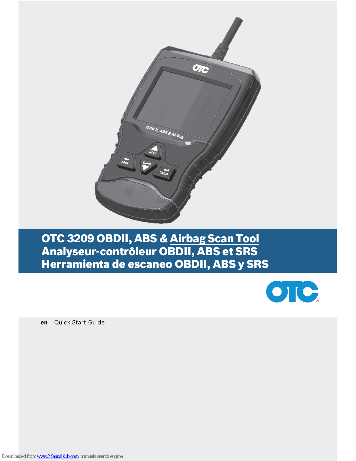 OTC 3209 Quick Start Manual - ManualMachine.com