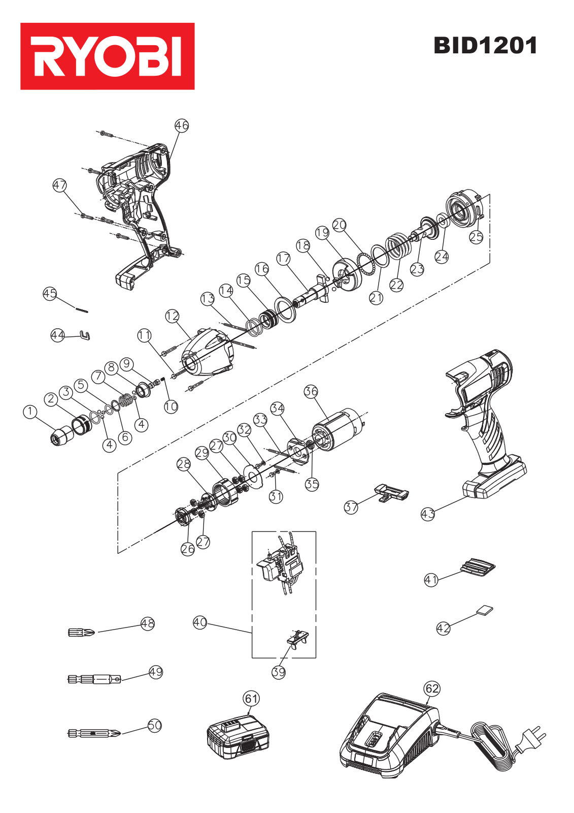 Ryobi BID1201 User Manual