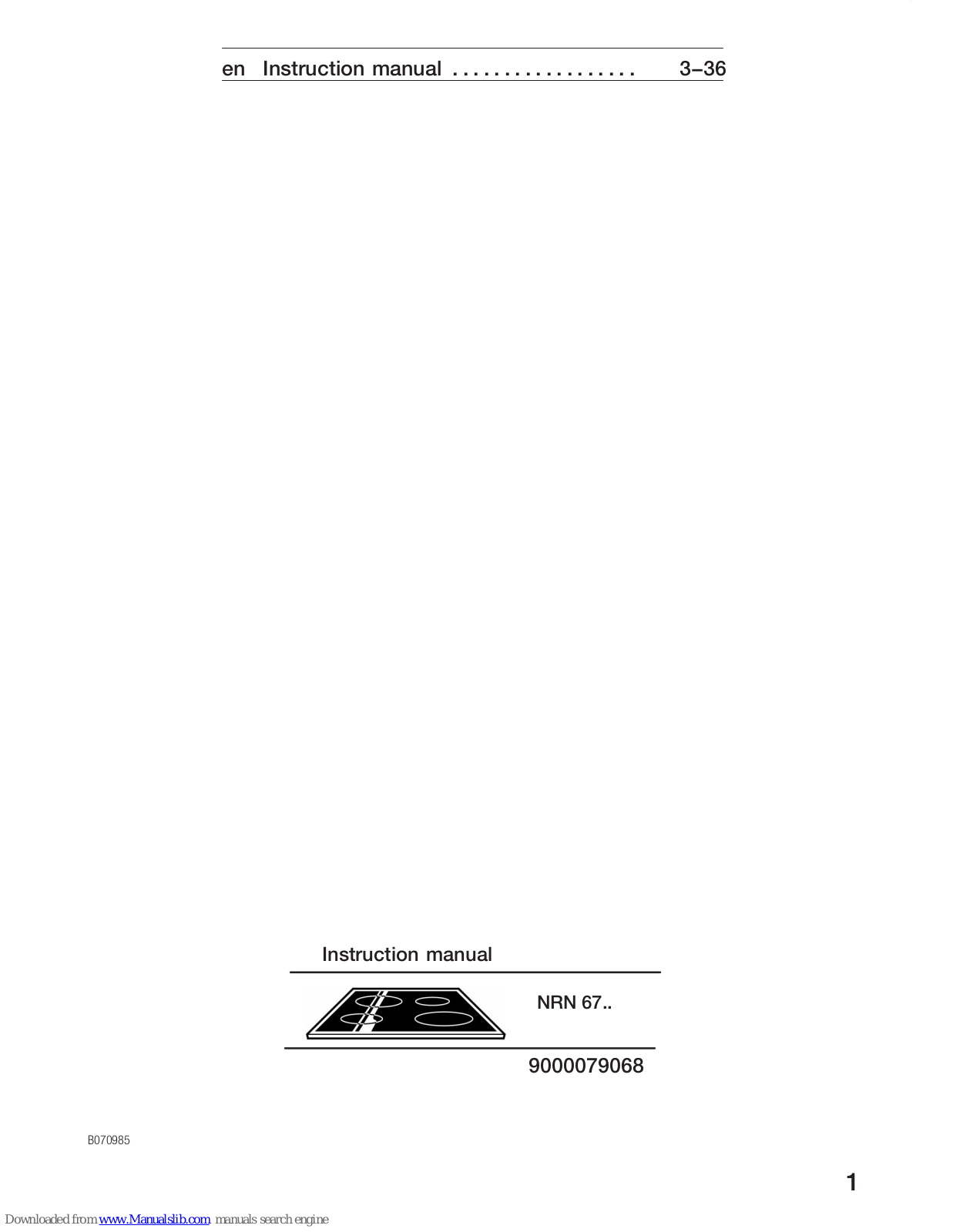 Siemens NRN 67 Series Instruction Manual