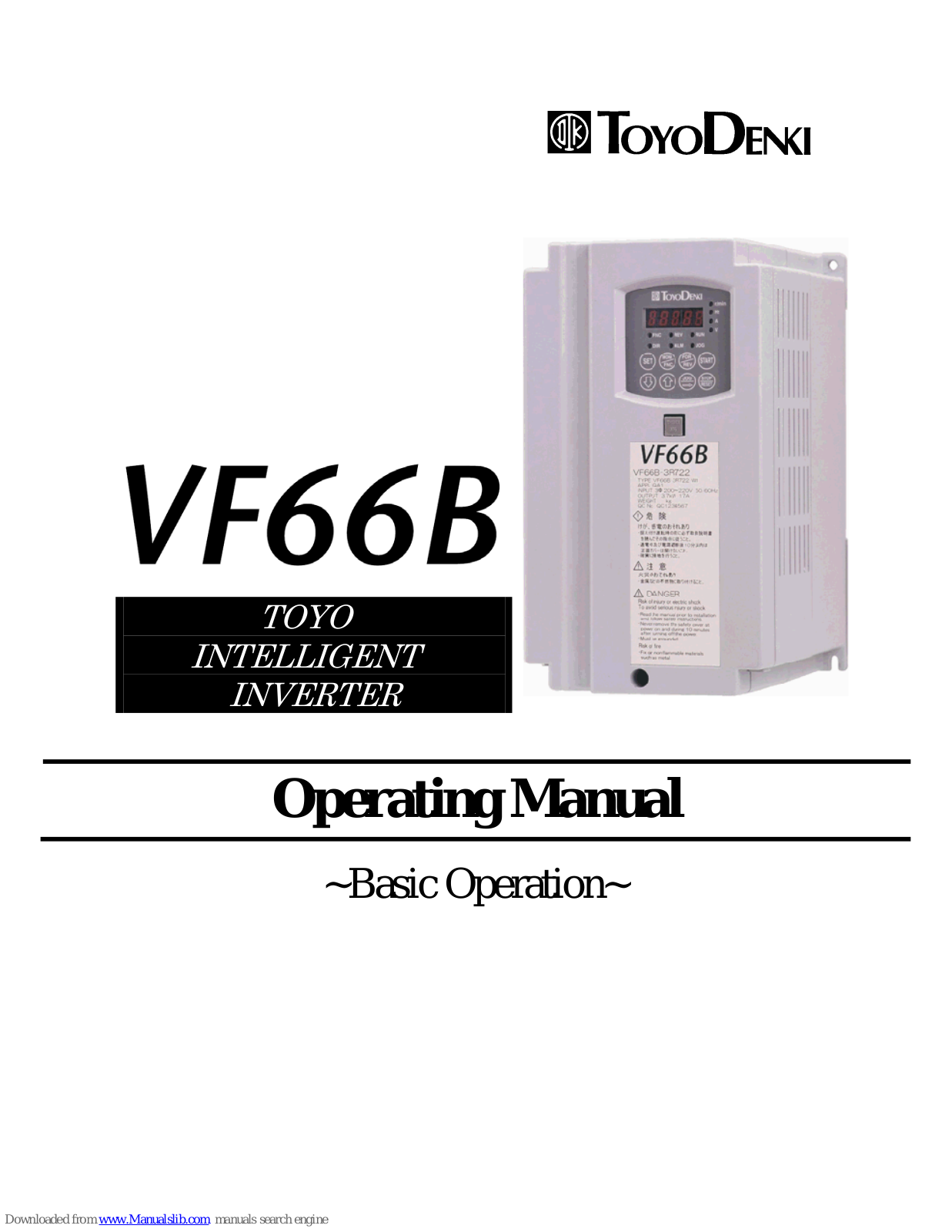 TOYODenki VF66B Operating Manual