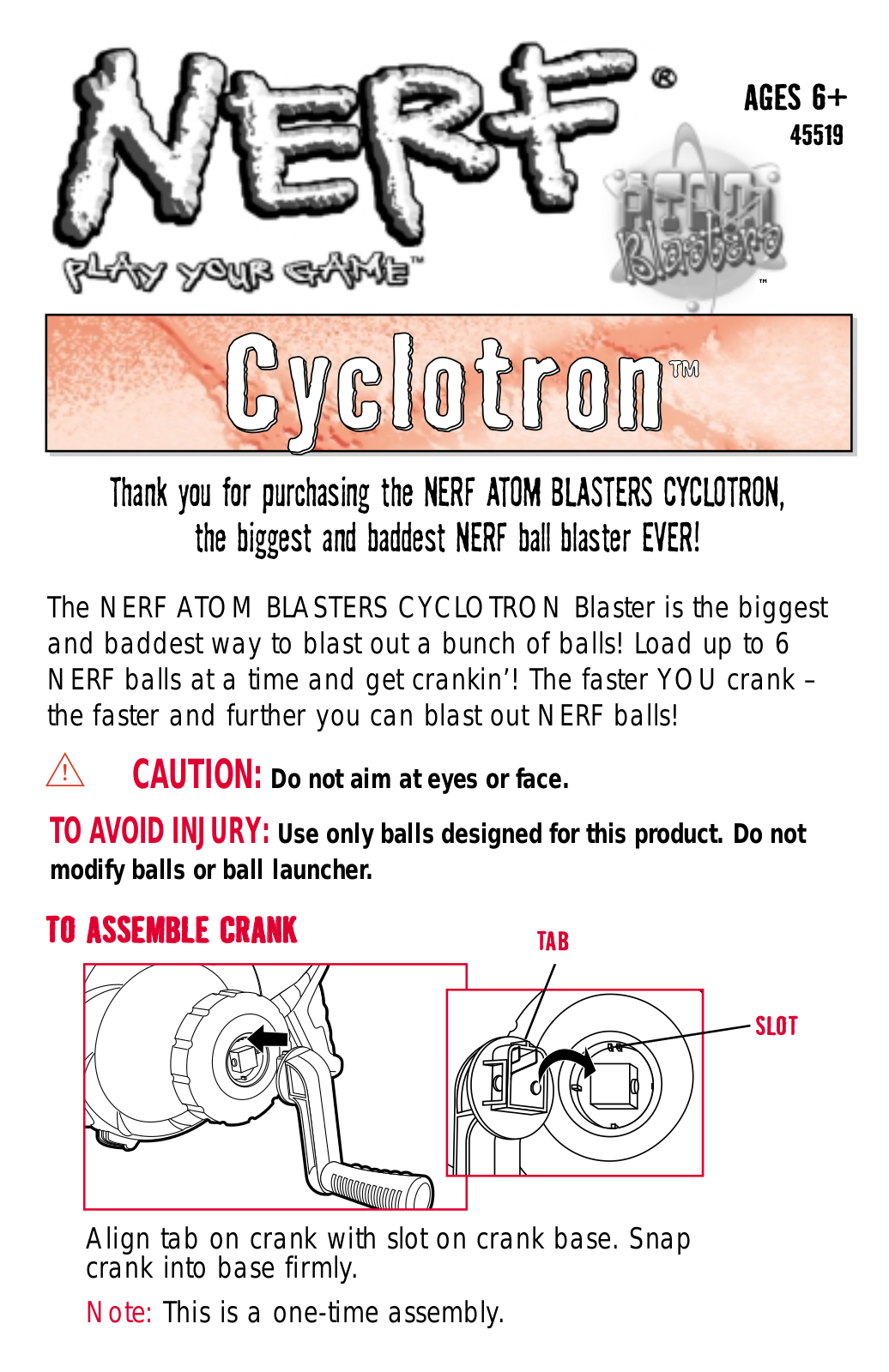 HASBRO Nerf Cyclotron User Manual - ManualMachine.com