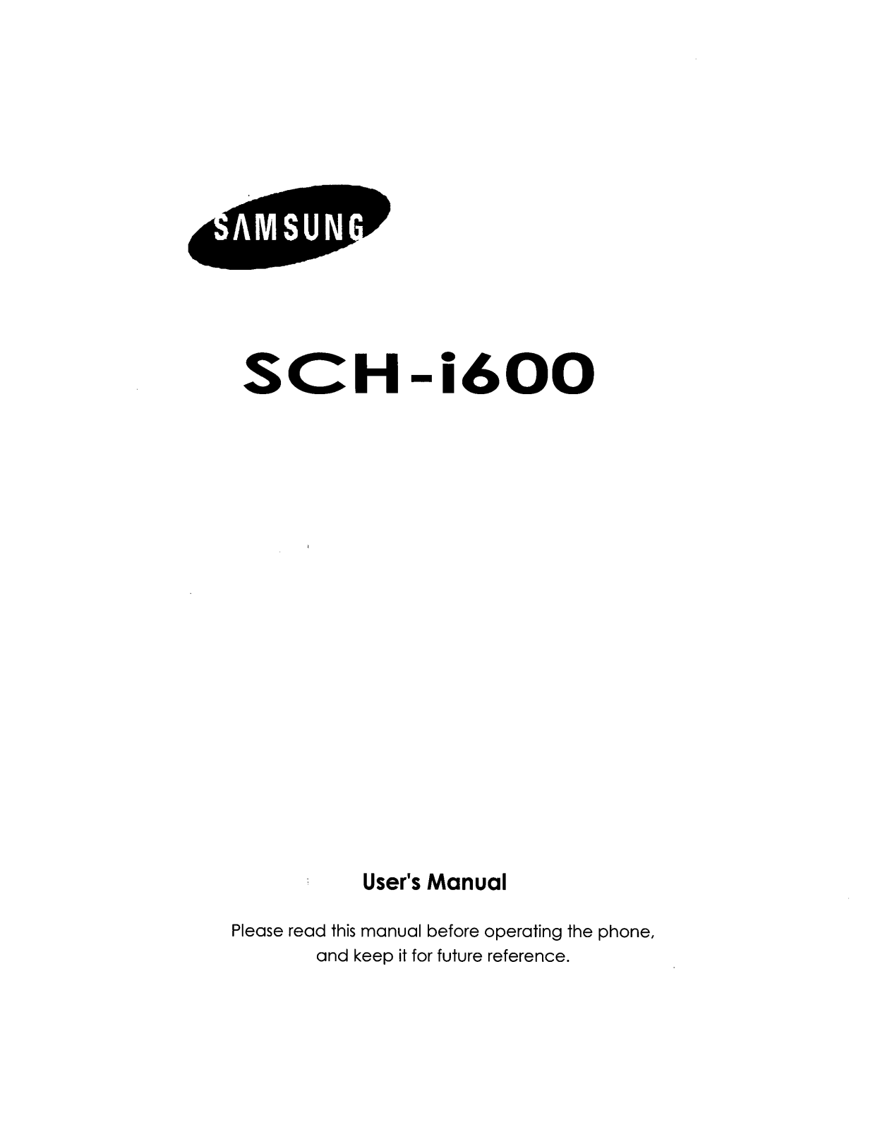 Samsung SCHI600 Users Manual