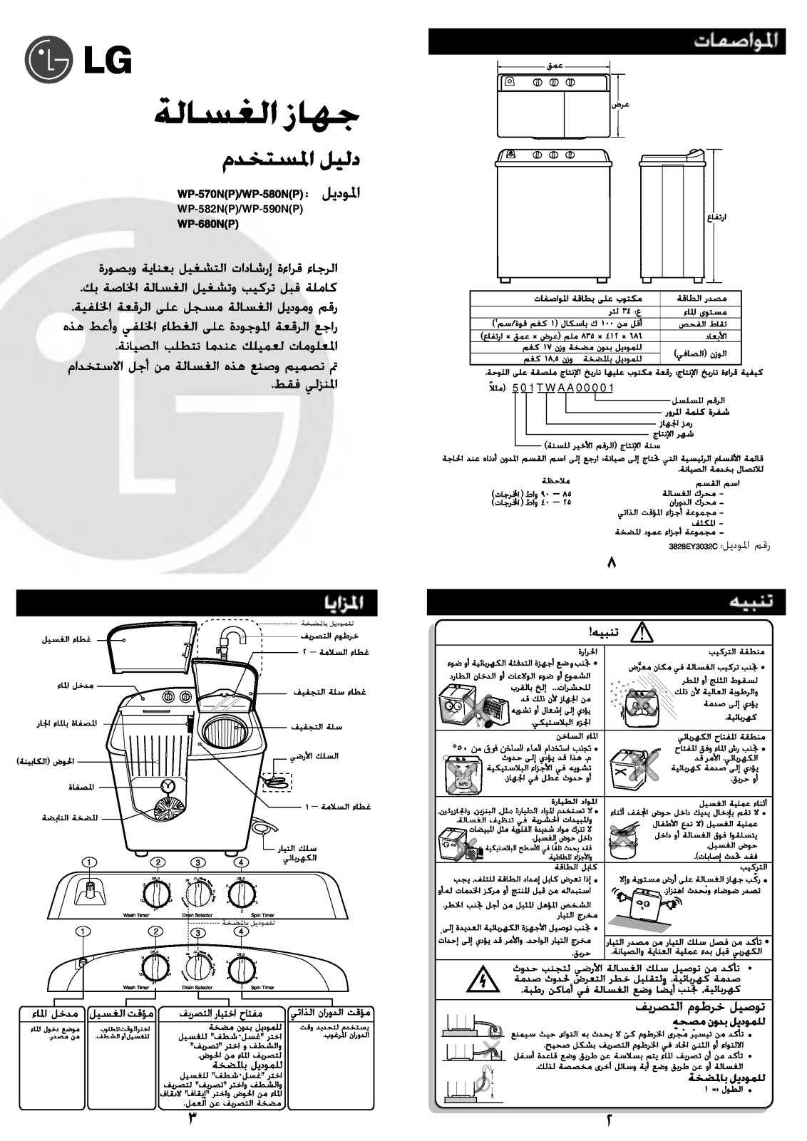 LG WP-582N Owner's Manual