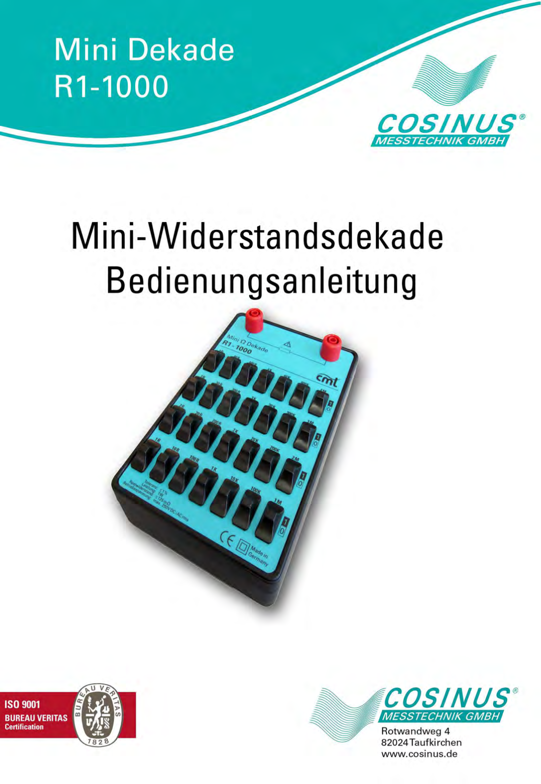 Cosinus R1-1000 User guide - ManualMachine.com