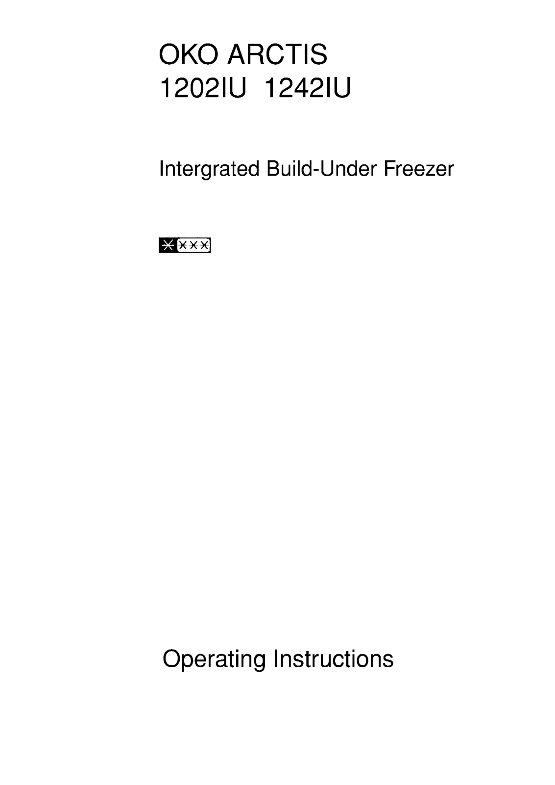 AEG Arctis 1242-4, Arctis 1242-1iU, Arctis 1202iU User Manual