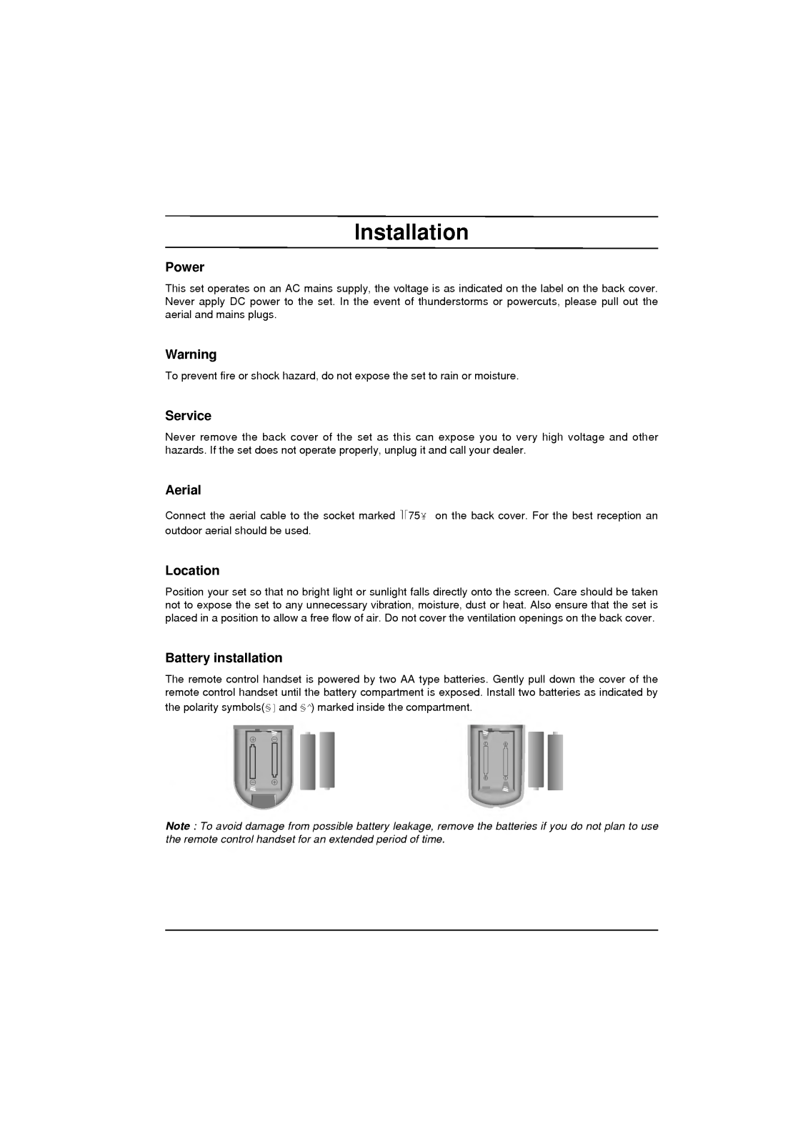 LG CF-21G20, CF-14D70R, CA-21D70, CA-14D70, CA-20D16W User Manual