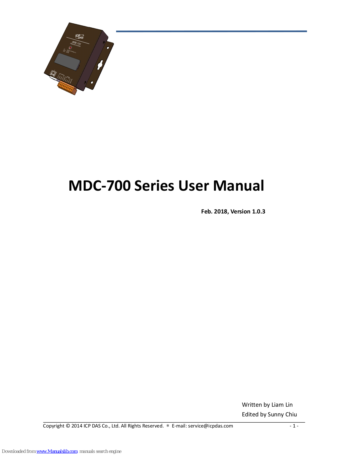 ICPDAS MDC-700, MDC-714, MDC-711, MDC-741 User Manual - ManualMachine.com