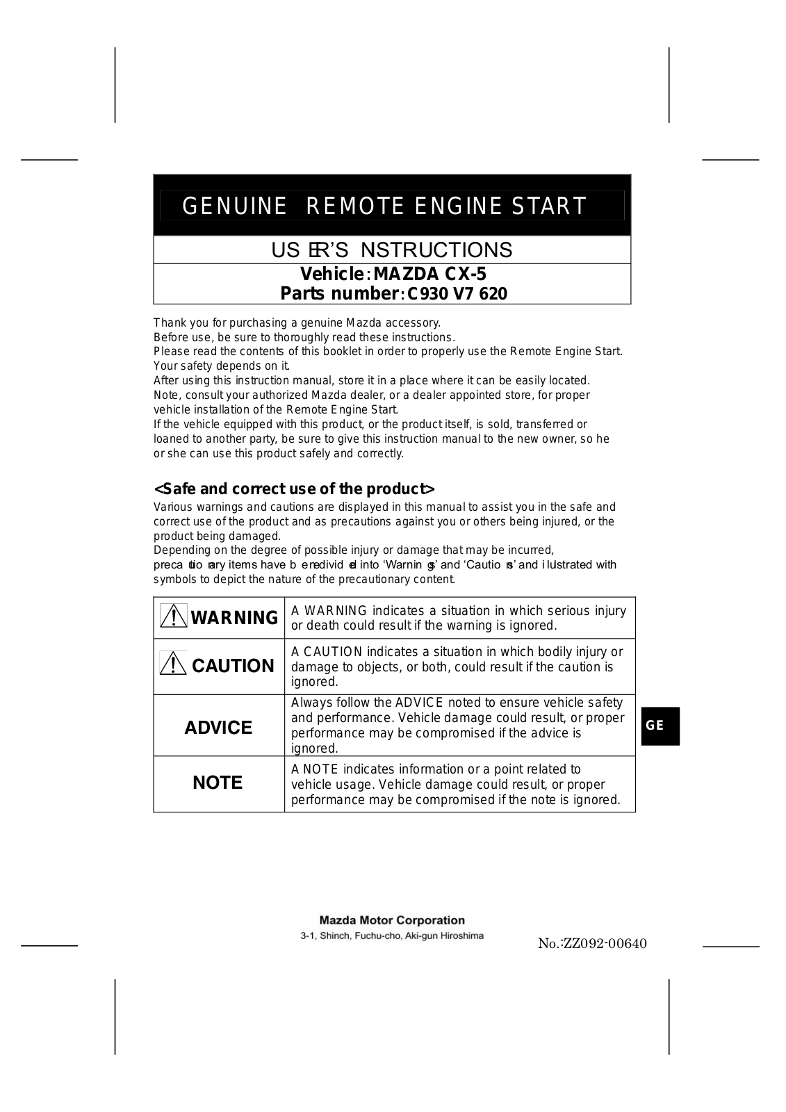 FALTEC PZ170 02021 User Manual