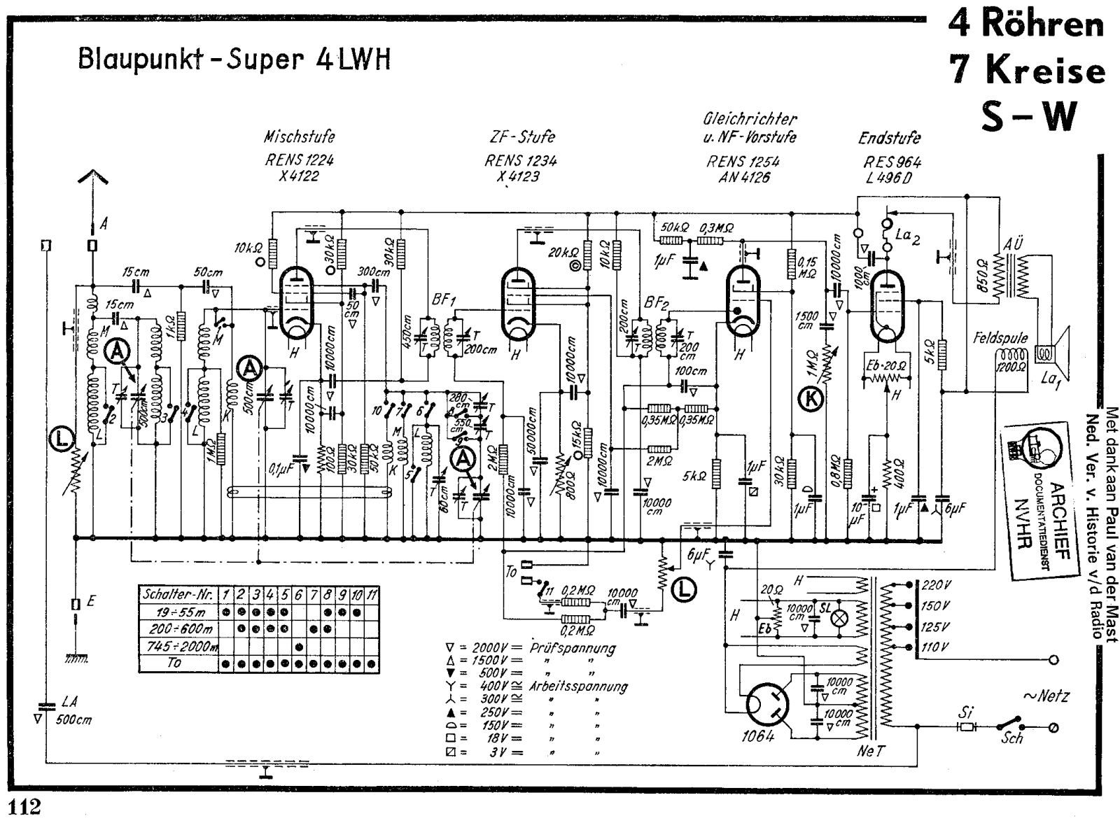 Blaupunkt 4lwh schematic