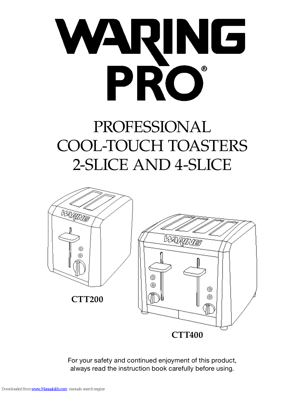Waring CTT200, CTT400 User Manual - ManualMachine.com