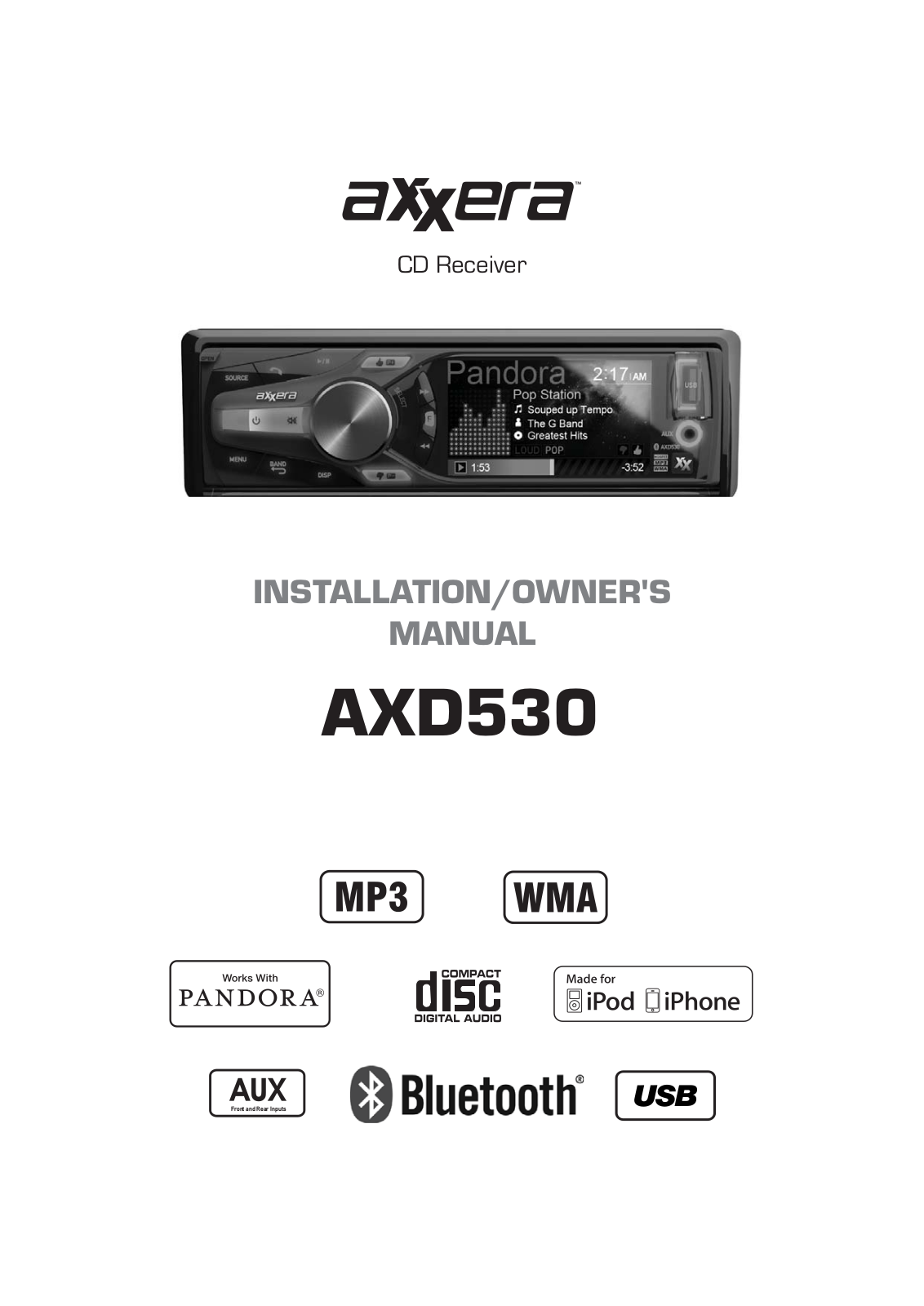 Dual AxxAXD-530 Owners Manual