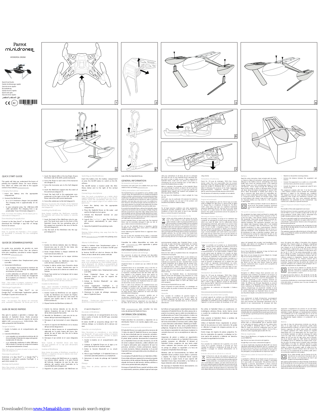 Parrot Minidrones HYDROFOIL Quick Start Manual