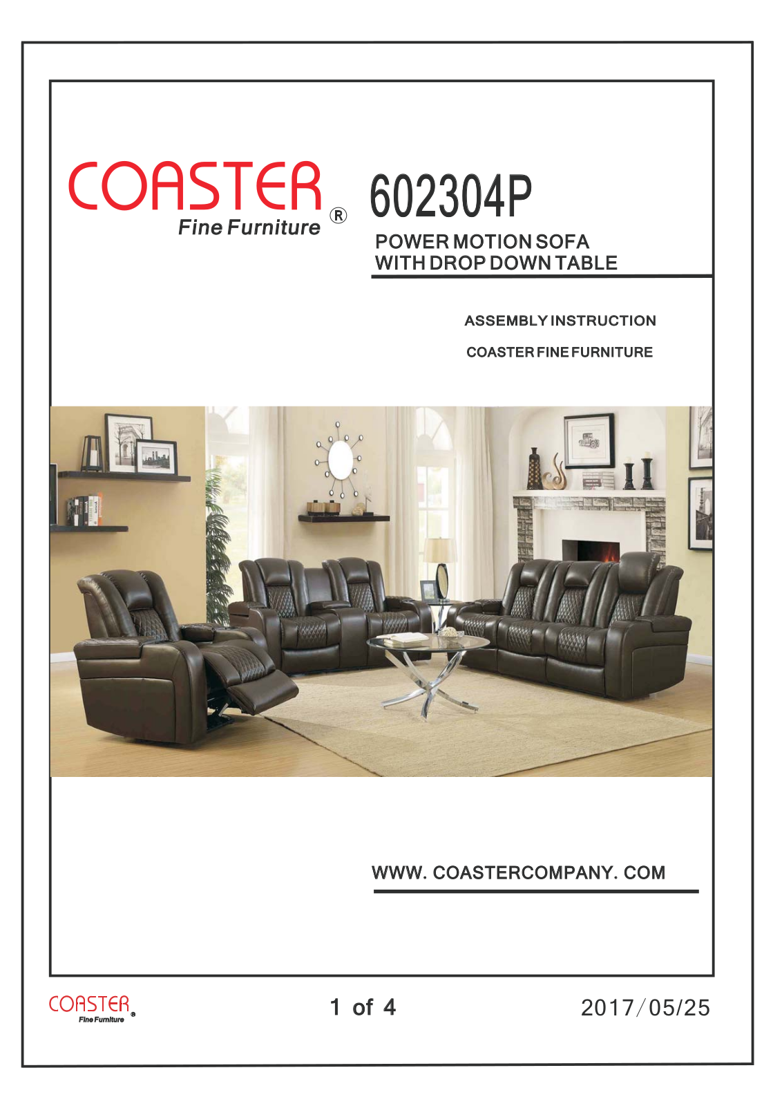 Coaster 602304P Assembly Guide - ManualMachine.com