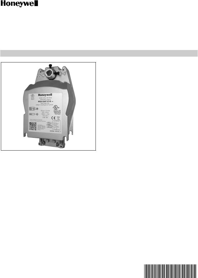 Honeywell MS4104, MS4109, MS4604, MS4609, MS8104 Data Sheet