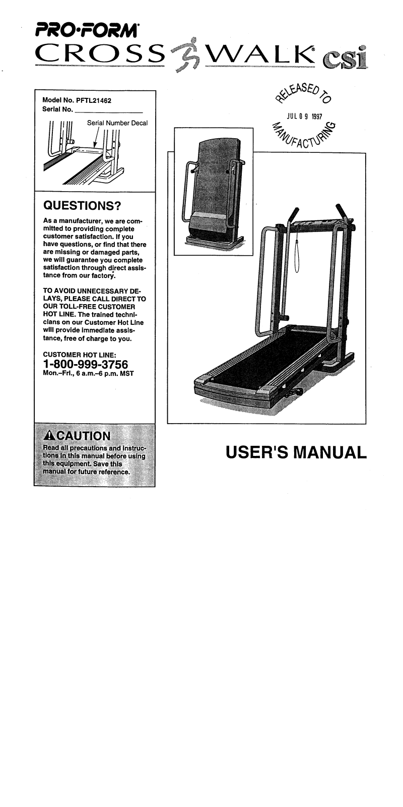 ProForm PFTL21462 User Manual