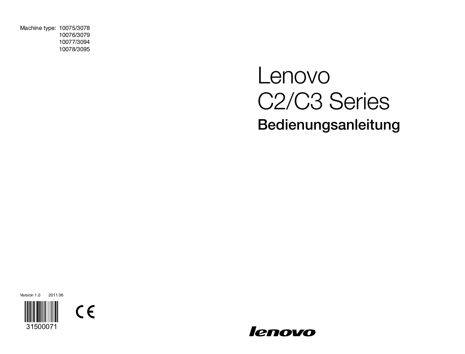 Lenovo C2 Series, C3 Series User Guide