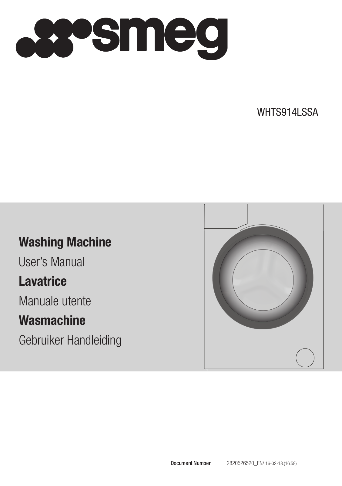 Smeg WHTS914LSSA User manual