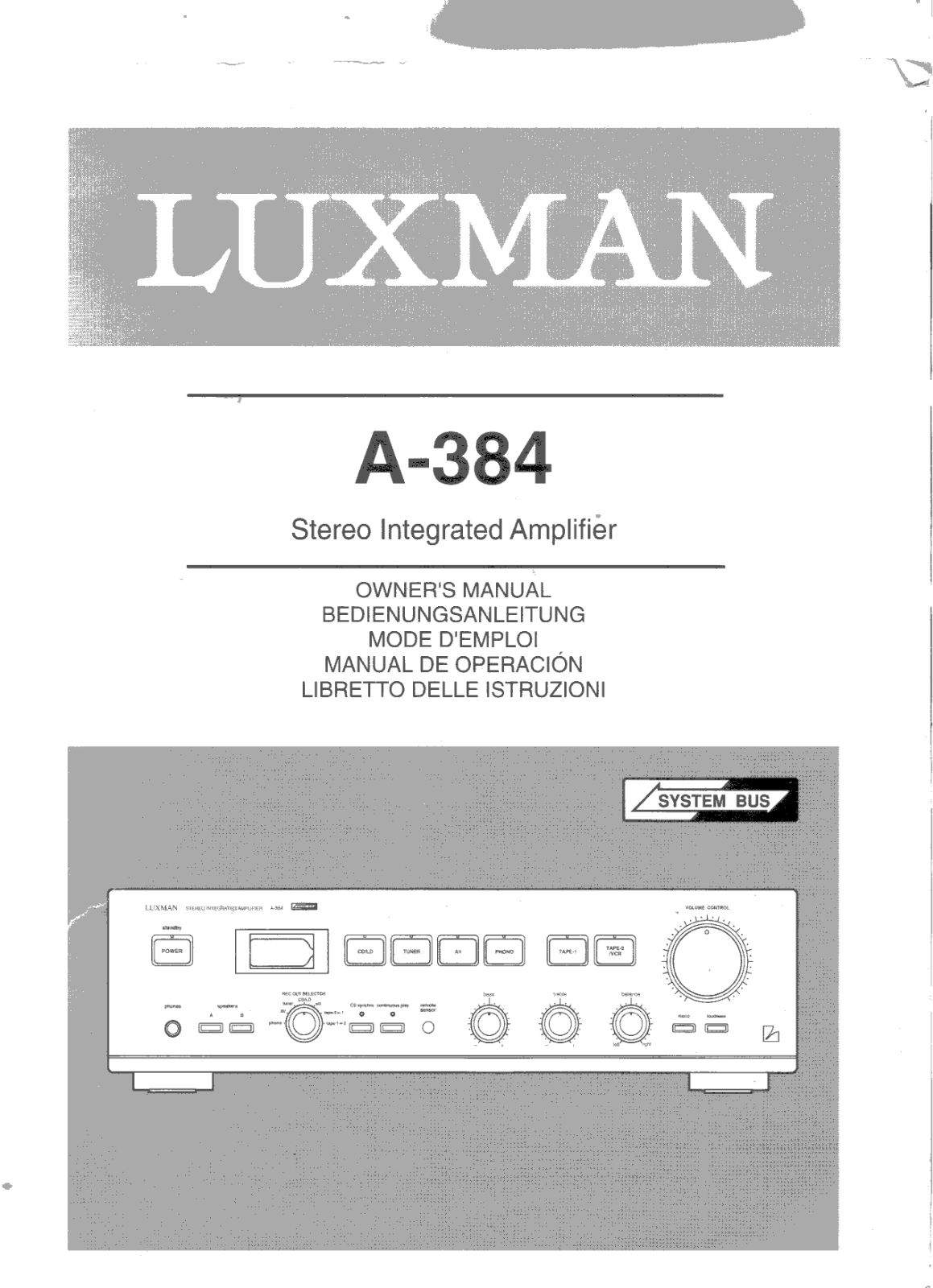 LUXMAN A-384 User Manual