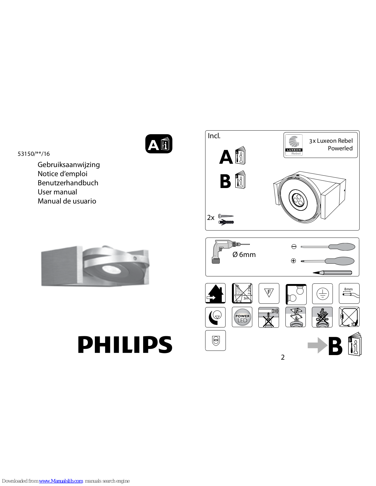 Philips 53150-48-16, 53150/**/16 User Manual - ManualMachine.com