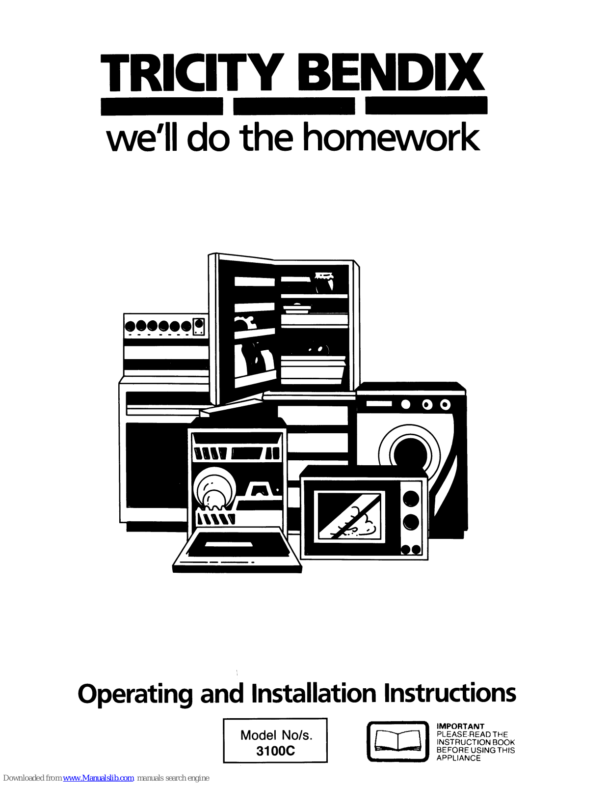 Tricity Bendix 3100C Operating And Installation Manual
