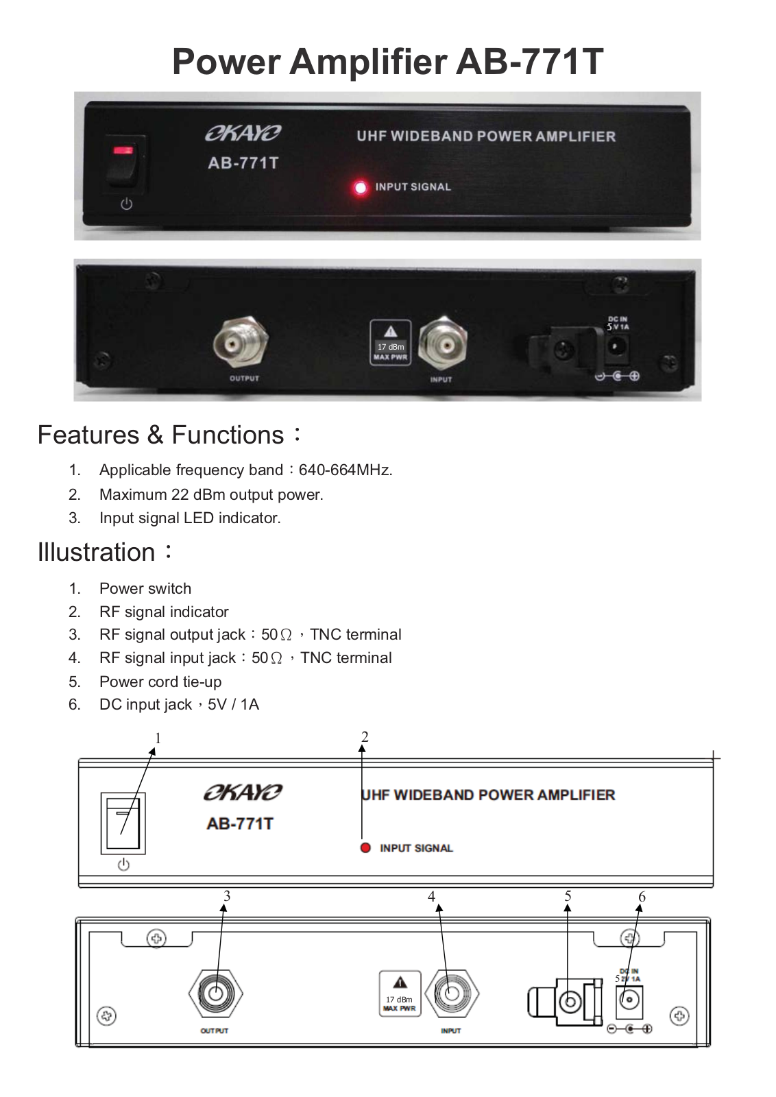 OKAYO AB 771T User Manual