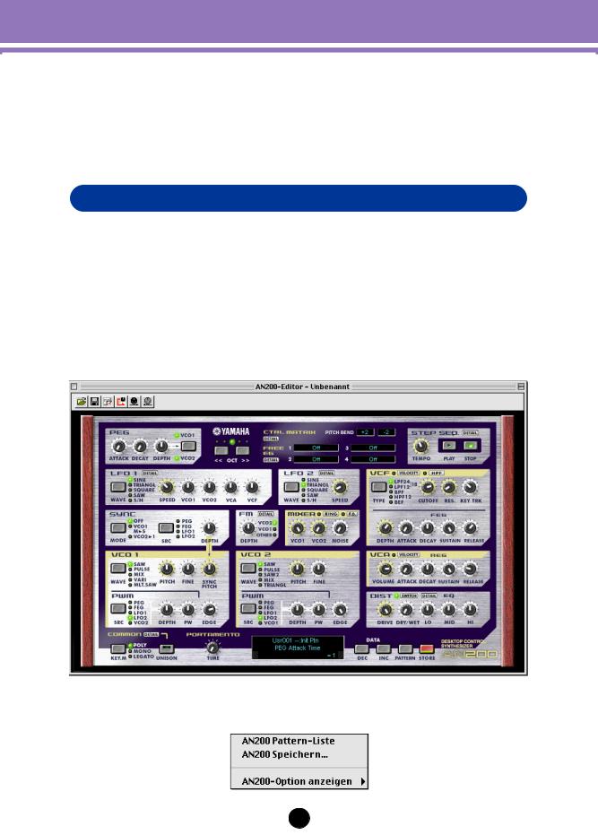 Yamaha AN200 EDITOR User Manual