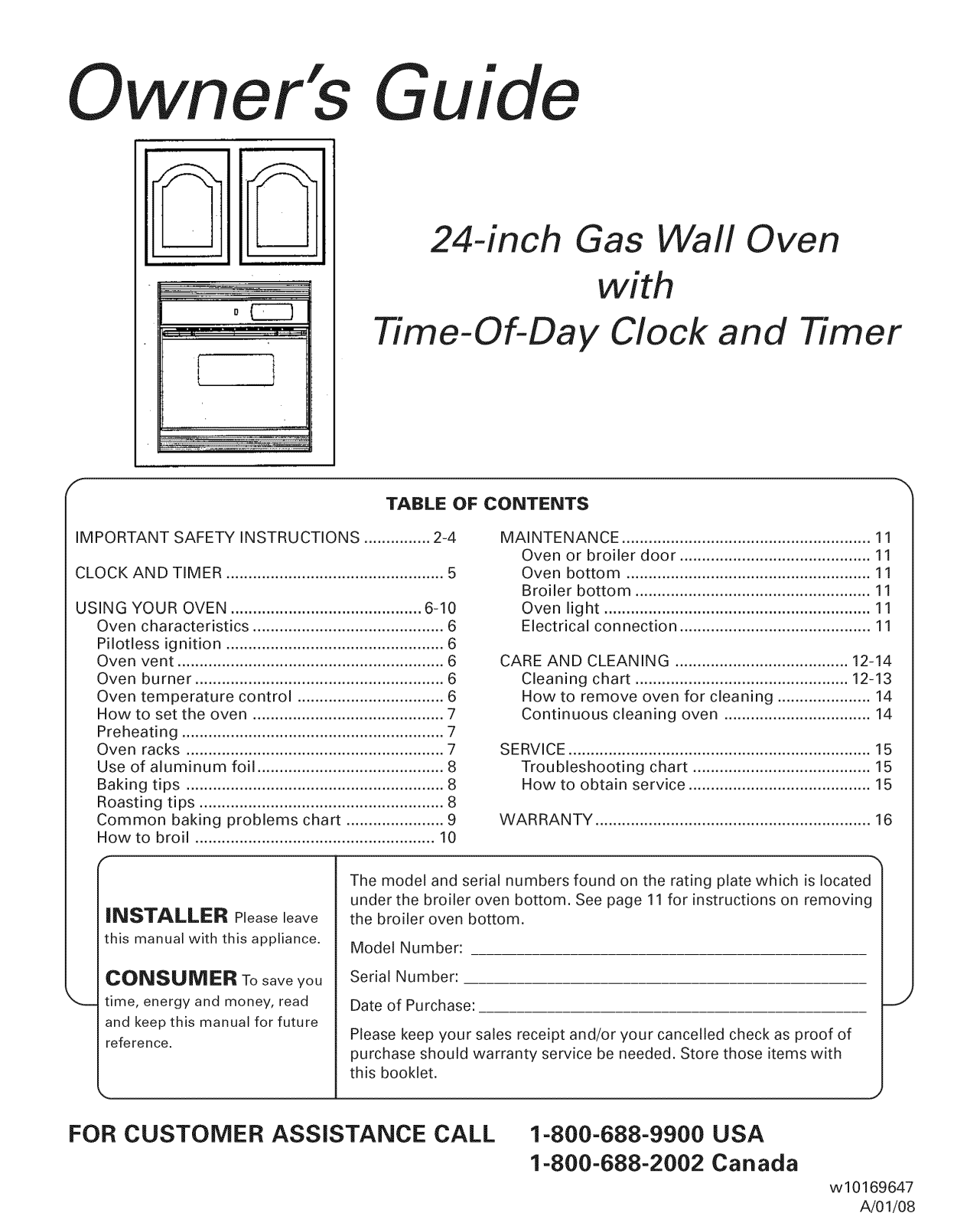 Magic Chef 9112XUB, 9112WUV, 9112VUV Owner’s Manual