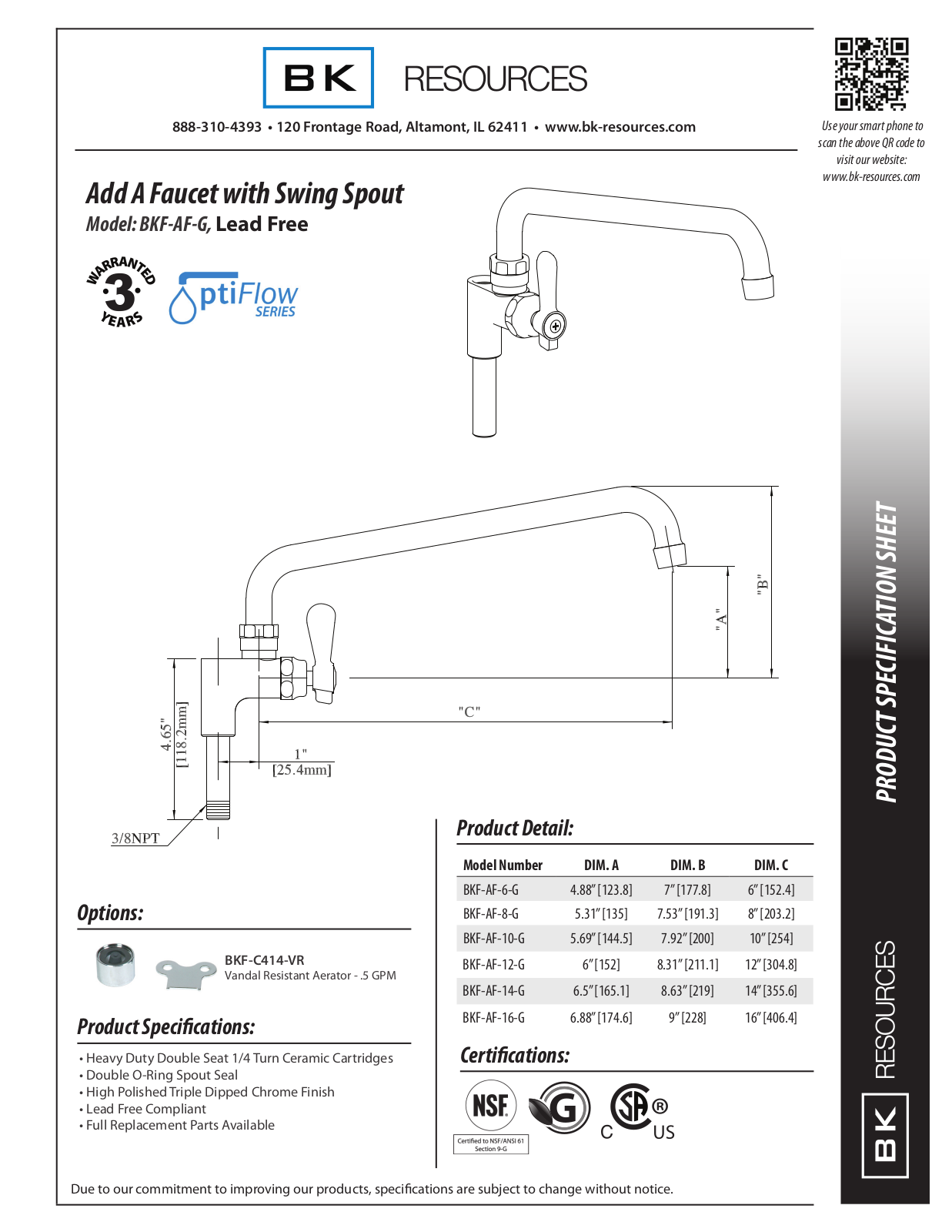 BK Resources W004144419 Specifications - ManualMachine.com