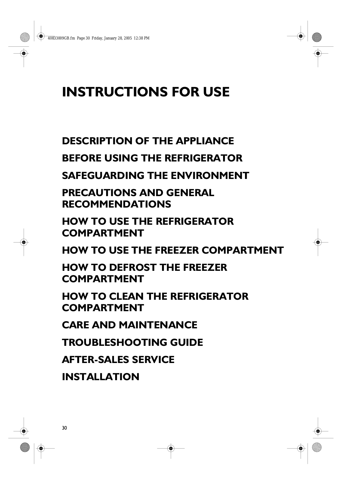 Whirlpool KGIK 3100/B INSTRUCTION FOR USE