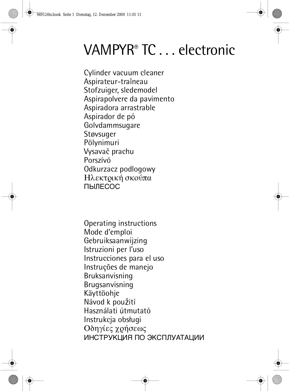 AEG VAMPYRTC3005.0, VAMPYRTCPOWERTEC2, VAMPYRTC310, VAMPYRTC375.0, VAMPYRTC315.0F User Manual