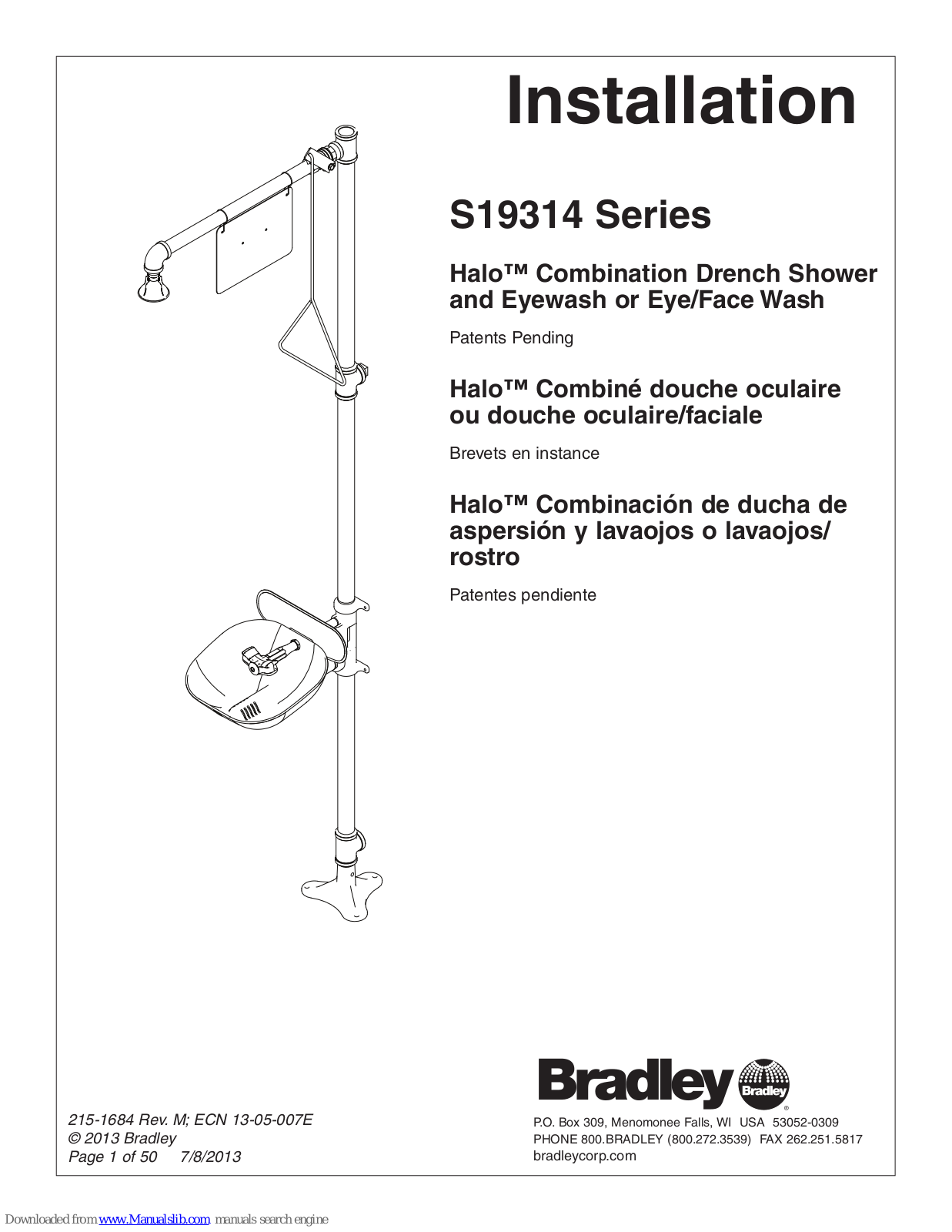 Bradley s19314 series Installation Manual