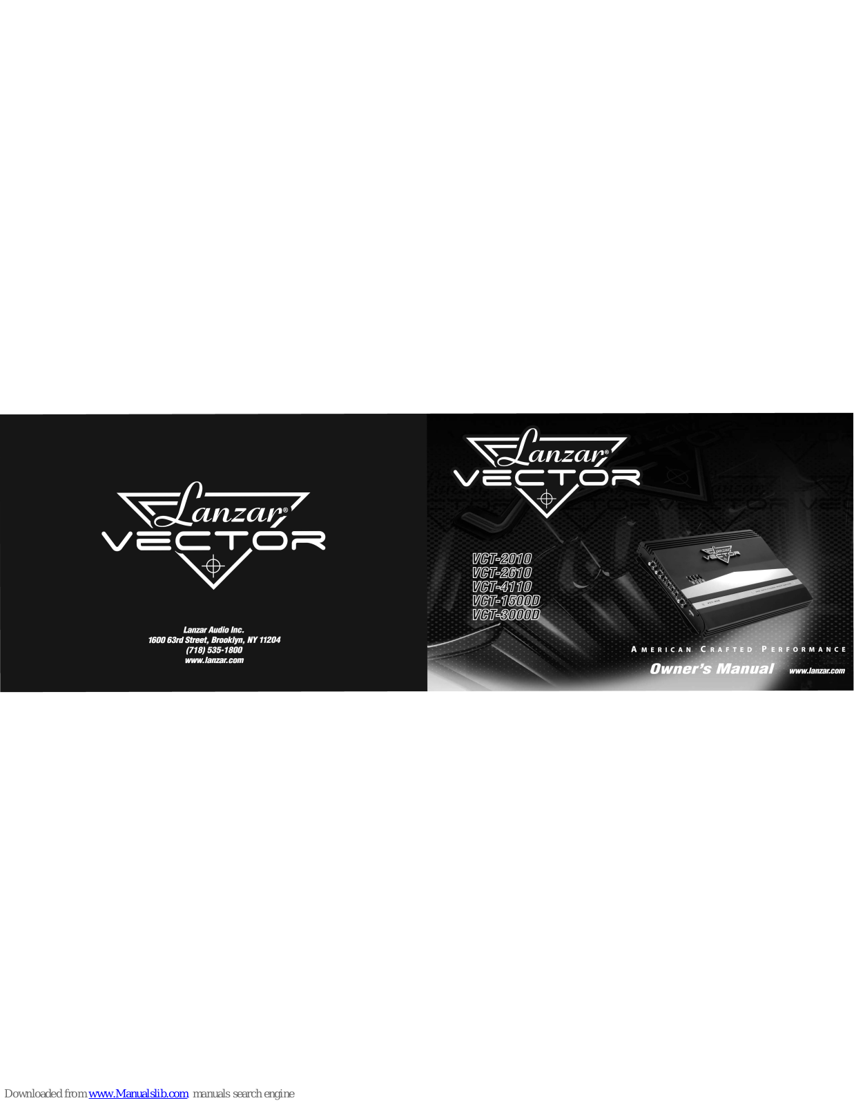 Lanzar VECTOR VCT-1500D, VECTOR VCT-2010, VECTOR VCT-2610, VECTOR VCT-3000D, VECTOR VCT-4110 Owner's Manual - ManualMachine.com