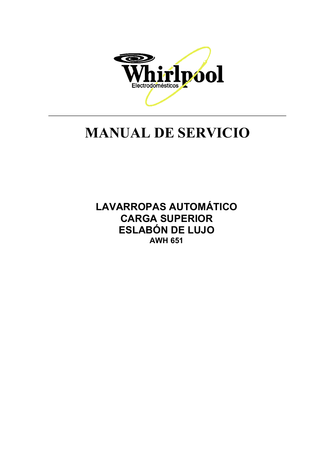 Whirlpool AWH651 Diagram