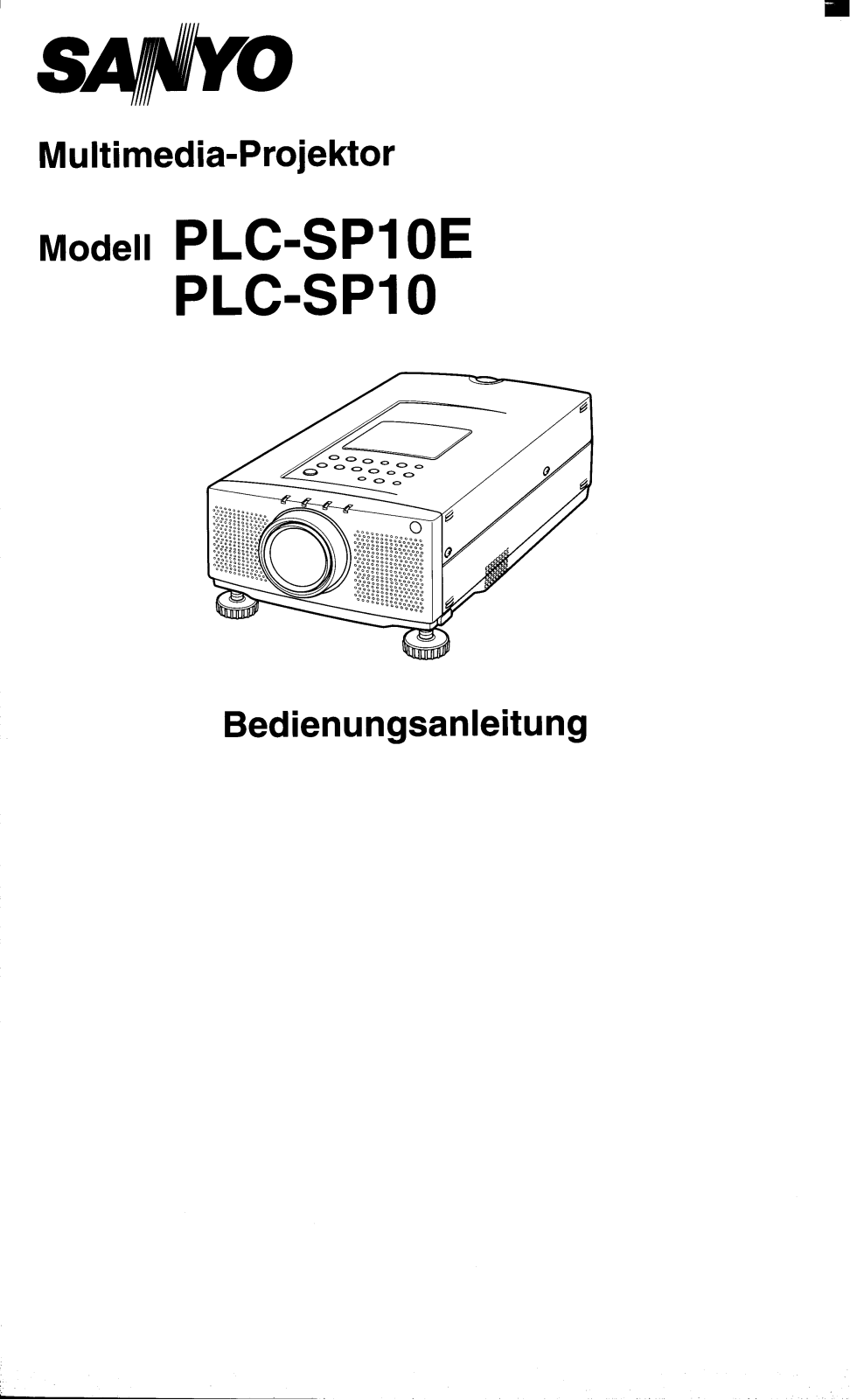 Sanyo PLC-SP10E, PLC-SP10 User manual - ManualMachine.com